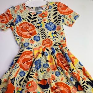 Lularoe small Amelia floral and birds